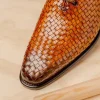 Outlet Calzoleria Toscana 5373 Woven Oxfords Chestnut