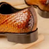 Outlet Calzoleria Toscana 5373 Woven Oxfords Chestnut