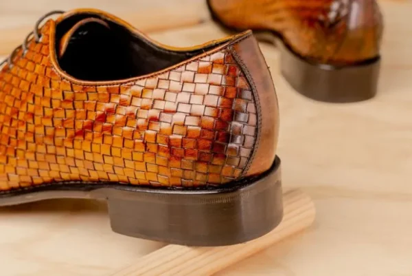 Outlet Calzoleria Toscana 5373 Woven Oxfords Chestnut