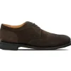 Clearance Calzoleria Toscana Cascia Suede Wingtip Dress Shoes Brown