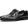 Cheap Calzoleria Toscana David 6153 Nile Crocodile Shoes Black