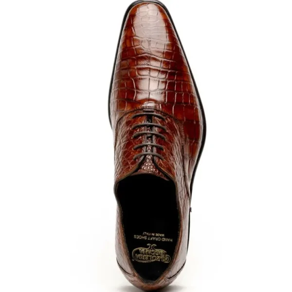 Cheap Calzoleria Toscana David 6153 Nile Crocodile Shoes Cognac