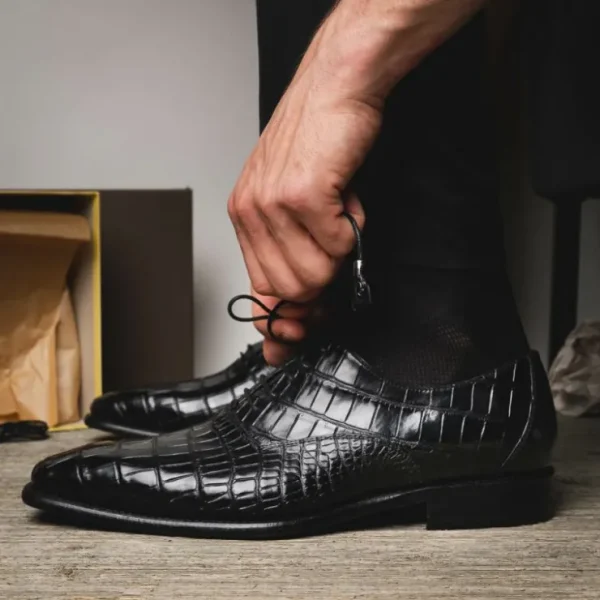 calzoleria_toscana_david__5.webp Cheap Calzoleria Toscana David 6153 Nile Crocodile Shoes Black