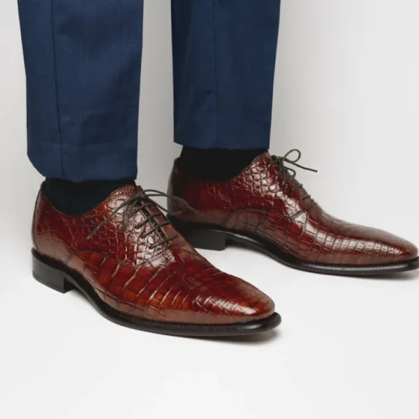 Cheap Calzoleria Toscana David 6153 Nile Crocodile Shoes Cognac
