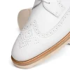 Online Calzoleria Toscana Dongo Calfskin Wingtip Derby White