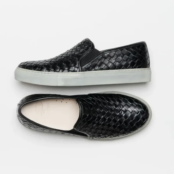 Online Calzoleria Toscana Enea Woven Loafers Black