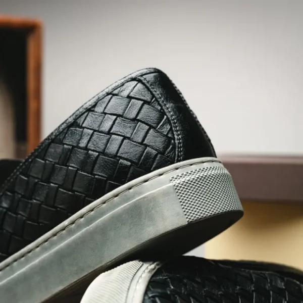 Online Calzoleria Toscana Enea Woven Loafers Black