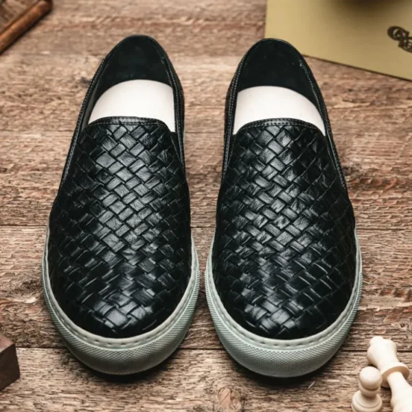 Online Calzoleria Toscana Enea Woven Loafers Black