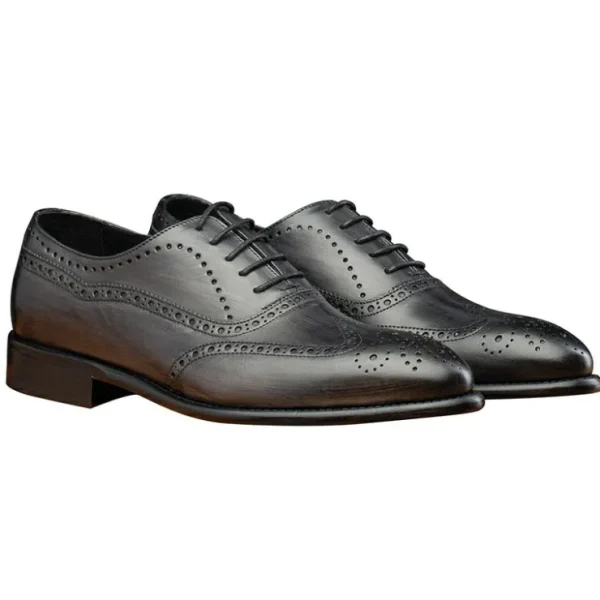 Cheap Calzoleria Toscana H742 Wingtip Oxfords Gray