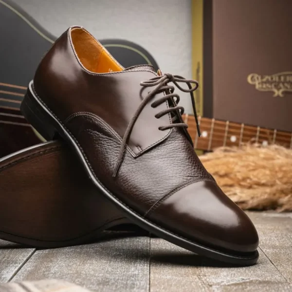 calzoleria_toscana_lauro__10-1.webp Cheap Calzoleria Toscana Lauro Cordovan & Deerskin Cap Toe Shoes Dark Brown DarkBrown