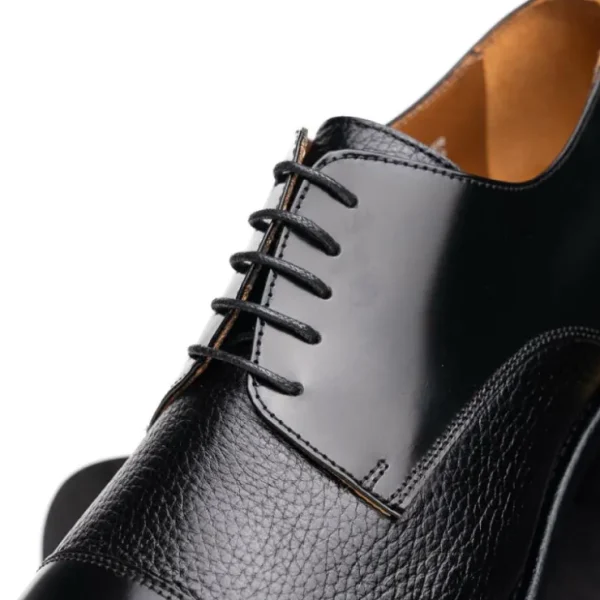 Flash Sale Calzoleria Toscana Lauro Cordovan & Deerskin Cap Toe Shoes Black