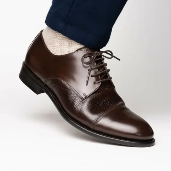 calzoleria_toscana_lauro__6-1.webp Cheap Calzoleria Toscana Lauro Cordovan & Deerskin Cap Toe Shoes Dark Brown DarkBrown