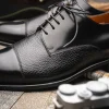Flash Sale Calzoleria Toscana Lauro Cordovan & Deerskin Cap Toe Shoes Black