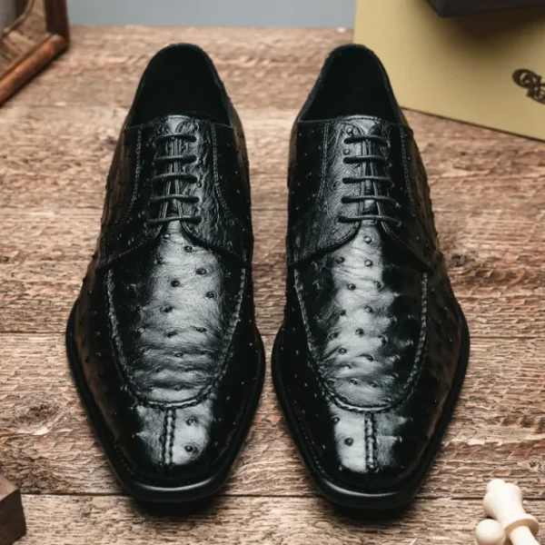 calzoleria_toscana_ostric_9.webp Shop Calzoleria Toscana Ostrich Split Toe Shoes Black