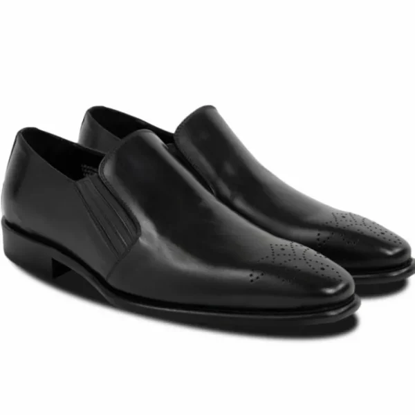 Clearance Calzoleria Toscana Pilati Double Gore Slip On Black