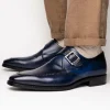 Best Sale Calzoleria Toscana Preci Calfskin Monkstrap Blue