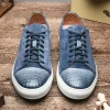 Flash Sale Calzoleria Toscana Q421 Crocodile & Suede Sneakers Blue