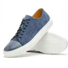 Flash Sale Calzoleria Toscana Q421 Crocodile & Suede Sneakers Blue