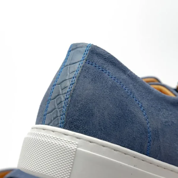 calzoleria_toscana_q_croc_5.webp Flash Sale Calzoleria Toscana Q421 Crocodile & Suede Sneakers Blue