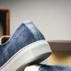 Flash Sale Calzoleria Toscana Q421 Crocodile & Suede Sneakers Blue