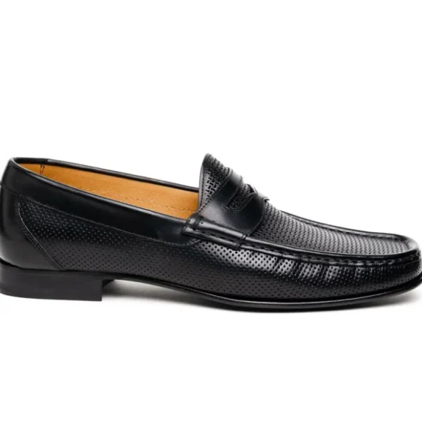 calzoleria_toscana_q_parm_0.webp Store Calzoleria Toscana Q479 Parma Calfskin Penny Loafers Black