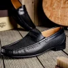 Store Calzoleria Toscana Q479 Parma Calfskin Penny Loafers Black
