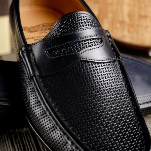 calzoleria_toscana_q_parm_6.webp Store Calzoleria Toscana Q479 Parma Calfskin Penny Loafers Black