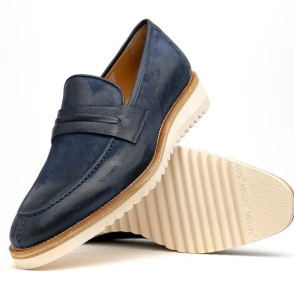 calzoleria_toscana_q_sued_2.webp Discount Calzoleria Toscana Q954 Suede & Calfskin Loafers Blue