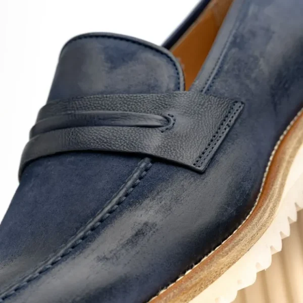 calzoleria_toscana_q_sued_3.webp Discount Calzoleria Toscana Q954 Suede & Calfskin Loafers Blue