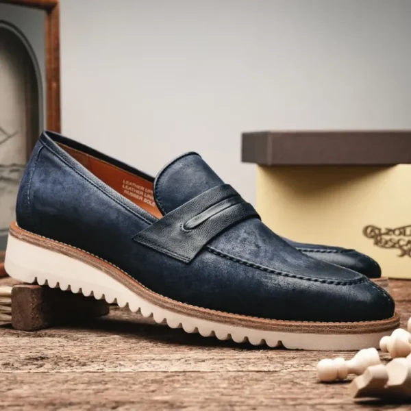 calzoleria_toscana_q_sued_6.webp Discount Calzoleria Toscana Q954 Suede & Calfskin Loafers Blue