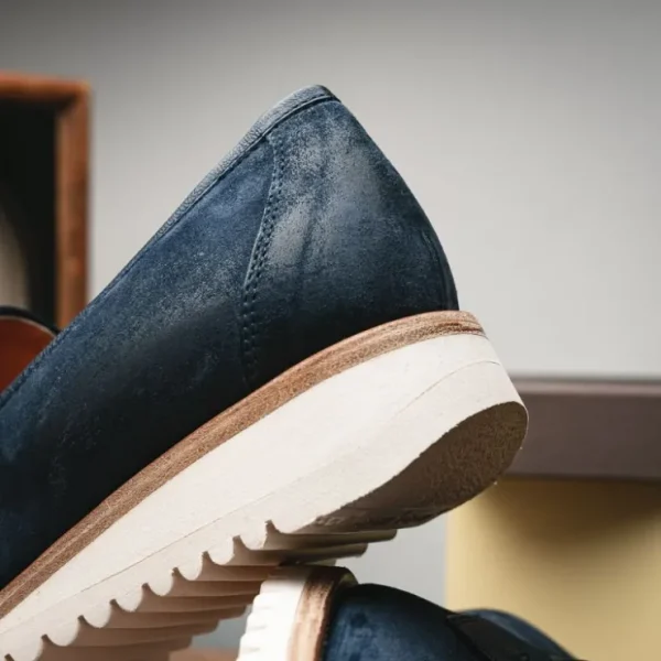 calzoleria_toscana_q_sued_8.webp Discount Calzoleria Toscana Q954 Suede & Calfskin Loafers Blue