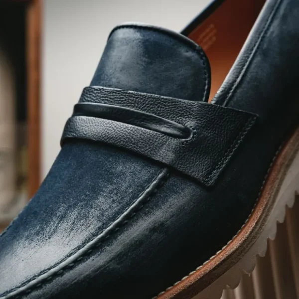 calzoleria_toscana_q_sued_9.webp Discount Calzoleria Toscana Q954 Suede & Calfskin Loafers Blue