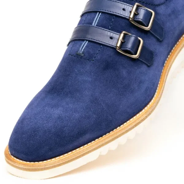 calzoleria_toscana_q_velo_2.webp Best Sale Calzoleria Toscana Q982 Velour Suede Monkstrap Blue