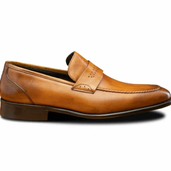 Online Calzoleria Toscana Q540 Wholecut Loafers Chestnut