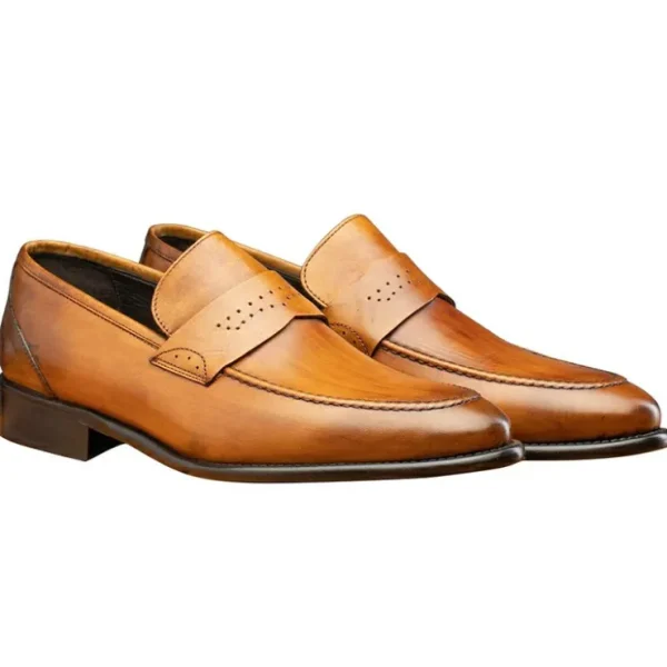 Online Calzoleria Toscana Q540 Wholecut Loafers Chestnut