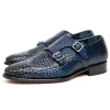 Discount Calzoleria Toscana Q978 Woven Wingtip Monkstrap Shoes Navy