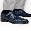 Discount Calzoleria Toscana Q978 Woven Wingtip Monkstrap Shoes Navy