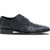 Fashion Calzoleria Toscana Ripi Baby Alligator & Ostrich Cap Toe Navy