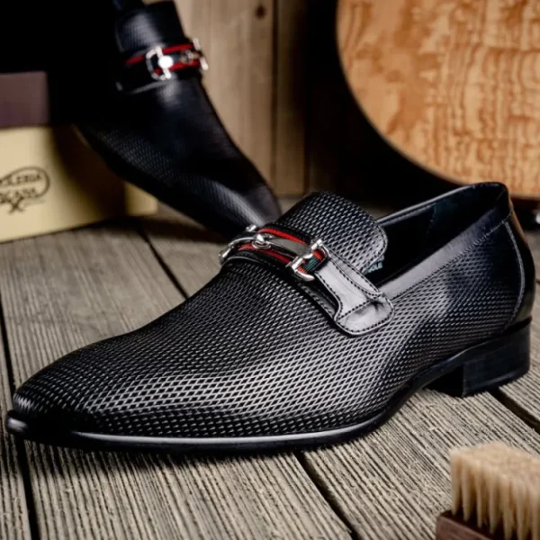 Online Calzoleria Toscana Z229 Parma Calfskin Bit Loafers Black