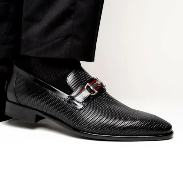 Online Calzoleria Toscana Z229 Parma Calfskin Bit Loafers Black