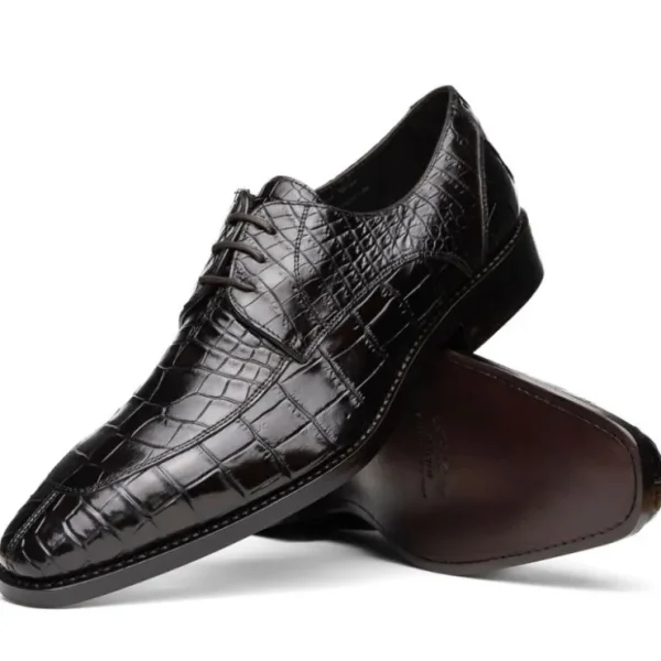 calzoleria_toscana_zucco__1-1.webp Discount Calzoleria Toscana Zucco Baby Nile Crocodile Derby Dark Brown DarkBrown