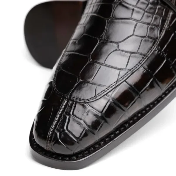 calzoleria_toscana_zucco__2-1.webp Discount Calzoleria Toscana Zucco Baby Nile Crocodile Derby Dark Brown DarkBrown
