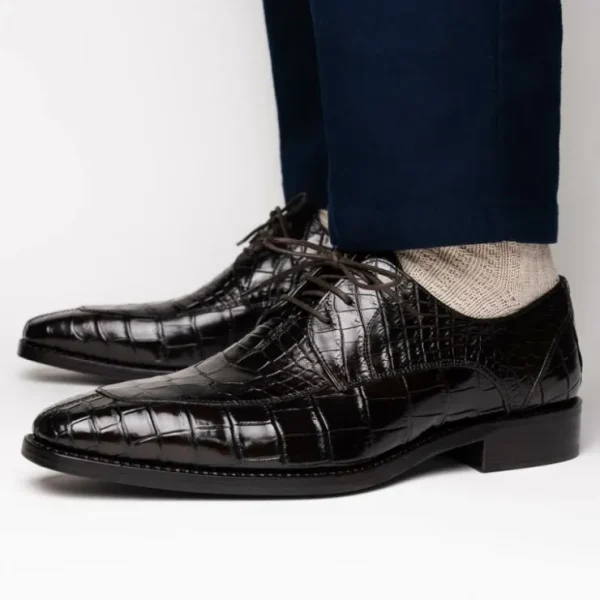 calzoleria_toscana_zucco__5-1.webp Discount Calzoleria Toscana Zucco Baby Nile Crocodile Derby Dark Brown DarkBrown