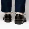 Discount Calzoleria Toscana Zucco Baby Nile Crocodile Derby Dark Brown DarkBrown