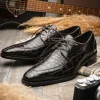 Discount Calzoleria Toscana Zucco Baby Nile Crocodile Derby Dark Brown DarkBrown