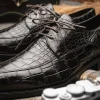 Discount Calzoleria Toscana Zucco Baby Nile Crocodile Derby Dark Brown DarkBrown