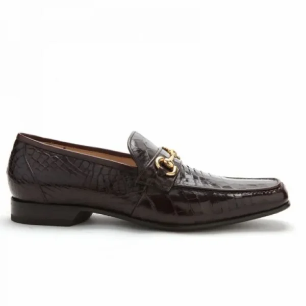 caporicci__alligator_bit__1-1.webp Online Caporicci 9872 Alligator Bit Loafers Brown Size 8.5 DarkBrown