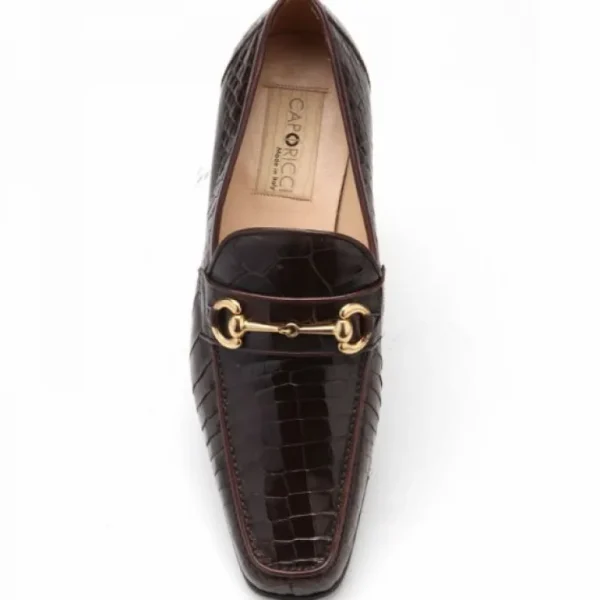 caporicci__alligator_bit__3-1.webp Online Caporicci 9872 Alligator Bit Loafers Brown Size 8.5 DarkBrown