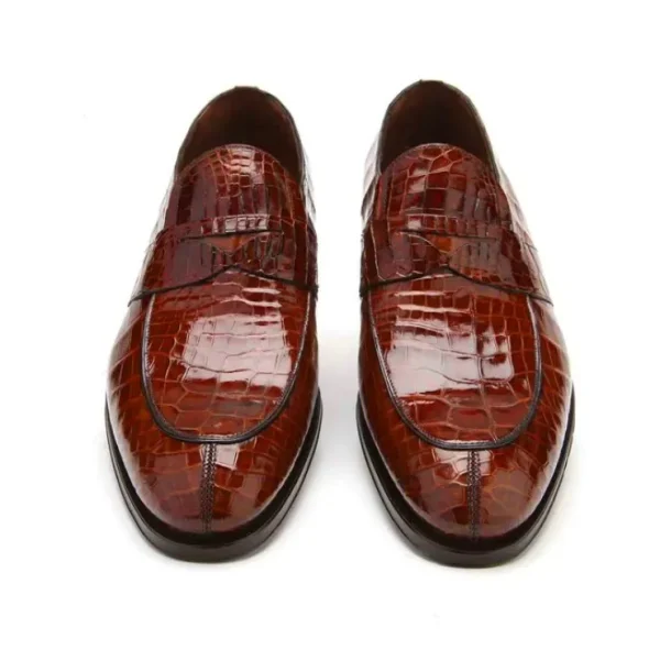 caporicci__alligator_loaf_1-4.webp Online Caporicci 3321 Alligator Loafers Size 8.5 Gold