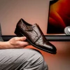 Best Caporicci 5951 Alligator Monk Brown Size 9 DarkBrown